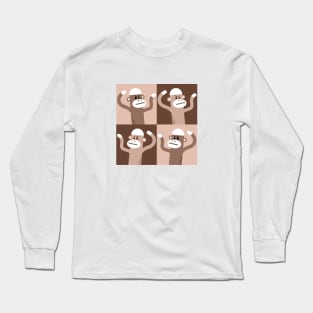 Sock monkey swarm vintage Long Sleeve T-Shirt